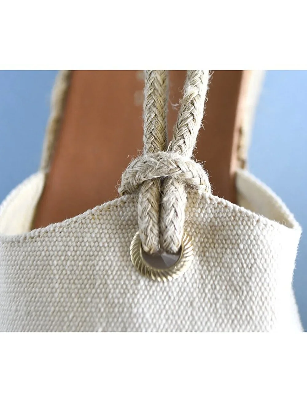 Canvas Espadrille Shoe Sz 9, Light Beige Unisa NWOT